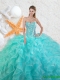 2016 Elegant Beading Sweetheart Quinceanera Dresses in Aqua Blue