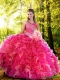 2016 Luxurious Ball Gown Beading Fuchsia Quinceanera Dresses with Sweetheart