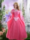 2016 Perfect A Line Rose Pink Quinceanera Dresses with Off the Shoulder