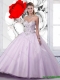 New Style Sweetheart Beaded Lavender 2016 Quinceanera Dress with Appliques