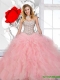 Perfect 2016 Strapless Beaded and Ruffles Quinceanera Dresses in Multi Color