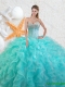 Popular Sweetheart 2016 Quinceanera Dresses in Aqua Blue