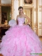 Pretty Sweetheart Beaded Quinceanera Dresses with Ruffles for 2016