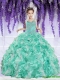 Pretty 2016 Summer Ruffles and Beaded Decorate Little Girl Pageant Dress in Apple Green