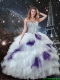 Gorgeous Sweetheart White Quinceanera Dresses with Beading for Spring