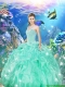 Latest Beaded and Ruffles Sweet 16 Dresses in Apple Green