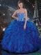 Pretty Royal Blue Quinceanera Dresses with Beading and Ruffles