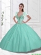 New Style Sweetheart Beaded Quinceanera Gowns in Apple Green for 2016