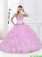 2015 New Arrivals Ball Gown Beaded Quinceanera Gowns with Pick Ups