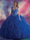 2016 Exquisite Royal Blue Quinceanera Dresses with Beading