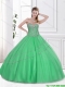 2016 New Style Ball Gown Tulle Sweet 16 Dresses with Beading