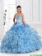 Elegant Appliques and Beaded Sweet 16 Gowns with Ruffled Layers