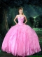 Modest Sweetheart Beading And Ruffles Quinceanera Dresses in Lace