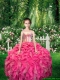 Comfortable Sequined and Ruffles Mini Quinceanera Dresses with Straps