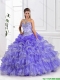 Discount Ruffled Layers Sweetheart Quinceanera Gowns in Lavender