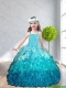 Simple Straps Mini Quinceanera Dresses with Beading and Ruffles