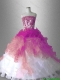 Appliques Ball Gown Beautiful Sweet 16 Gowns with Ruffles