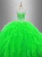 Beaded and Ruffles Beautiful Sweet 16 Gowns with Sweetheart