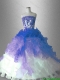 Beautiful Appliques and Ruffles Quinceanera Dresses in Multi Color