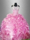Beautiful Halter Top Quinceanera Dresses with Pick Ups and Hand Made Flowers