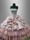 Beautiful Strapless Quinceanera Gowns with Ruffled Layers