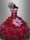 Beautiful Sweetheart Quinceanera Gowns in Wine Red