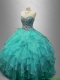 Discount Beaded and Ruffles Sweet 16 Gowns with Sweetheart
