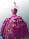 Discount Sweetheart Ball Gown Fuchsia Quinceanera Dresses with Appliques