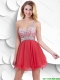 Beautiful Beaded Short Prom Dresses with Criss Cross