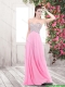 Cheap Beaded Sweetheart Prom Dresses in Rose Pink