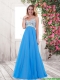 Latest Empire Beaded Prom Dresses with One Shoulder