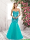 Luxurious Mermaid Brush Train Laced Prom Dresses with Beading