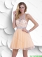 Most Popular Beaded Scoop Prom Dresses with Zipper Up