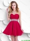 New Arrivals Belt Sweetheart Prom Dresses in Wine Red