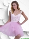 Pretty Straps Prom Dresses with Beading and Appliques