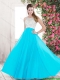 Spring Perfect Bateau Open Back Prom Dresses with Beading
