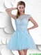 Sweet Bateau 2016 Prom Gowns with Beading and Appliques