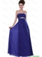 2016 Elegant Strapless Prom Dresses in Royal Blue