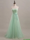 Cheap Exquisite 2016 Summer Apple Green Prom Dresses with Sweep Train  Cheap Exquisite 2016 Summer Apple Green Prom Dresses with Sweep Train
