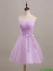 Cheap Pretty Ruching and Belt Short Prom Dresses in Lilac for 2016  Cheap Pretty Ruching and Belt Short Prom Dresses in Lilac for 2016