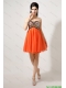 Latest Beaded and Sequined Prom Dresses in Orange