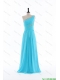 Pretty Brand New 2016 Beading and Ruching Aqua Blue Prom Dresses
