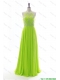 Pretty Brand New Halter Top Spring Green Long Prom Dresses with Beading