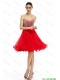 Romantic A Line Sweetheart Beaded Prom Dresses in Red