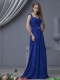 2016 Perfect Straps Beading Long Prom Dresses in Royal Blue