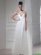 Best Selling Straps Beaded Tulle Prom Dresses in White
