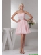 Classical Sweetheart Baby Pink Short Prom Dress with Beading