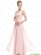 Fashionable Beaded Side Zipper Prom Dresses in Baby Pink  Fashionable Beaded Side Zipper Prom Dresses in Baby Pink