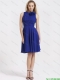 Fashionable Short Royal Blue Prom Dresses with Hand Made Flowers