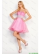 Modern Rose Pink Short Prom Dresses with Beading for 2016  Modern Rose Pink Short Prom Dresses with Beading for 2016